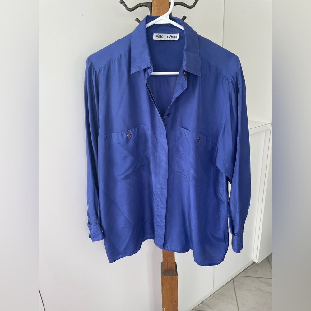Vittoria Virini 100% silk vintage blouse size S